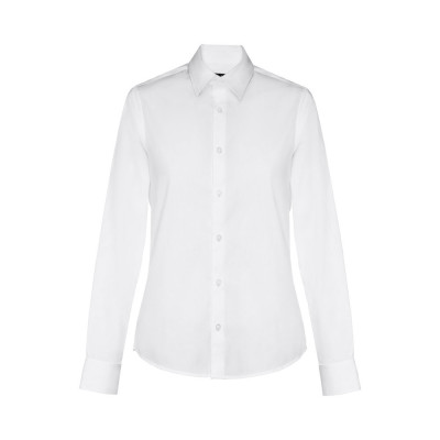 THC PARIS WOMEN WH. Camisa popelina de manga comprida para senhora. Cor branca